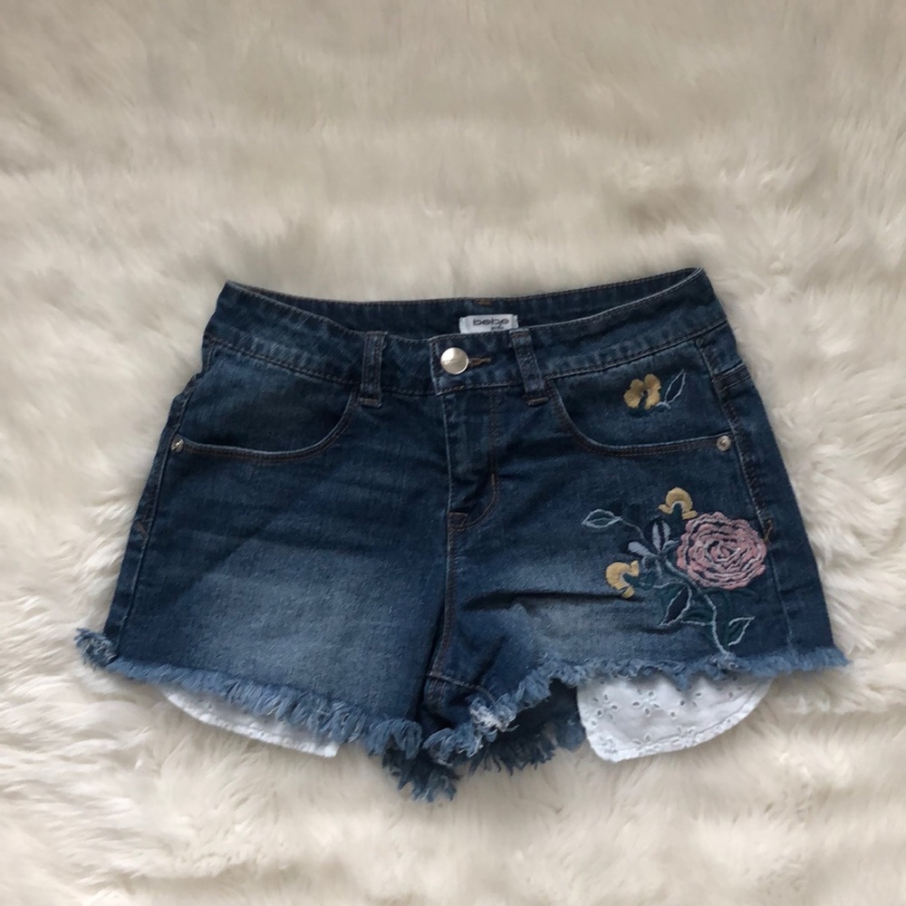 Size 12 girl shorts “bebe girls”like new